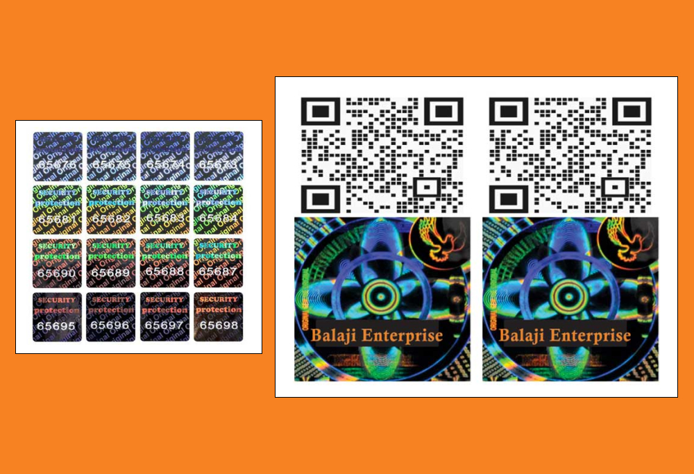 QR Code Hologram Stickers